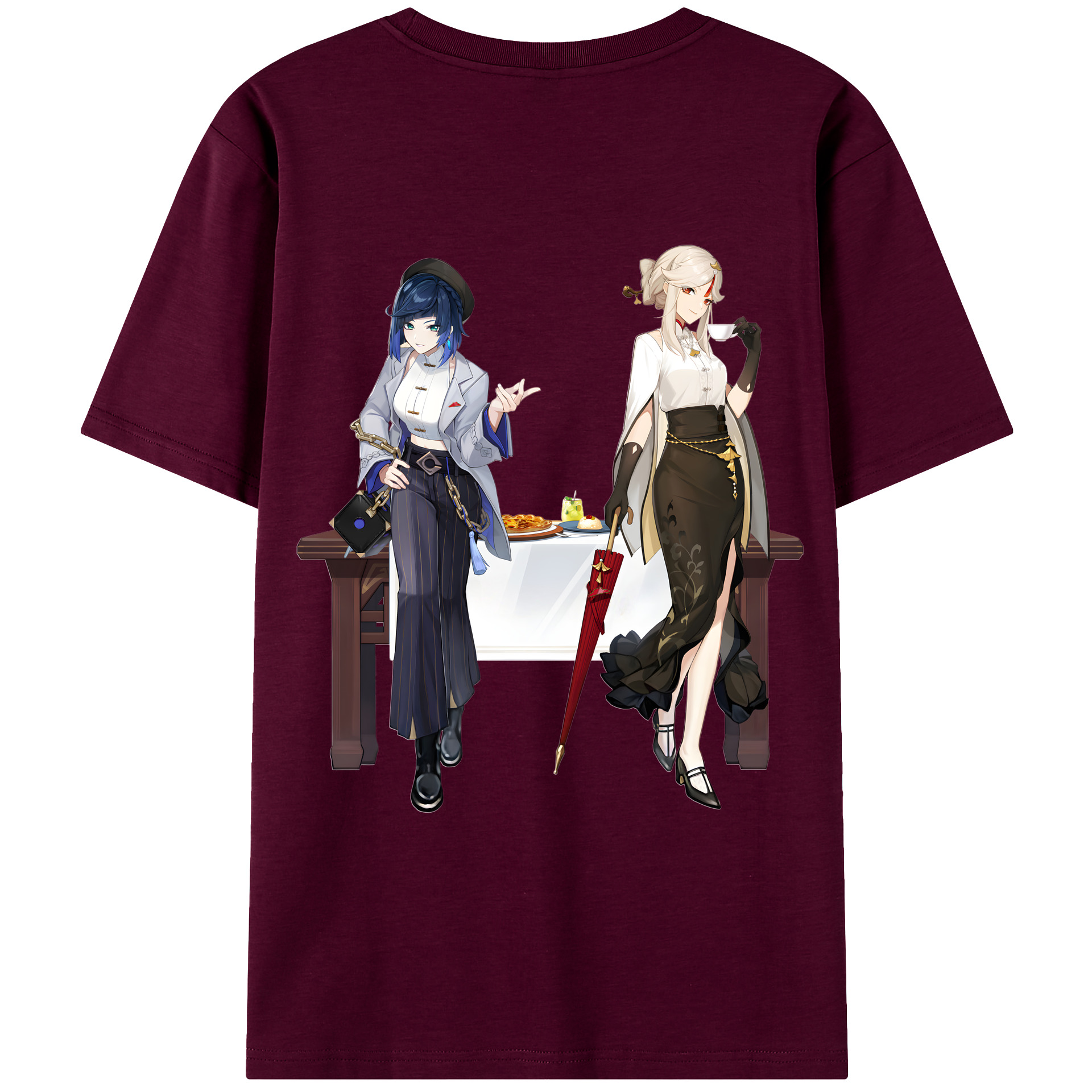 げんし神 夜兰 やらん genshin Yaran レディース半袖Tシャツ(バックプリント)
